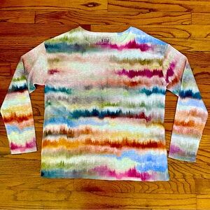 FDJ French Dressing Jeans Salt Dyed Printed Boatneck Top Women’s Small